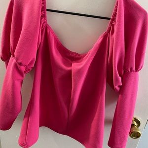 Hot pink crop top